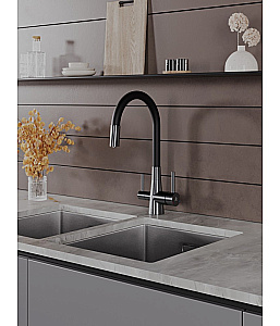 Смеситель для кухни Agger Elegant A3230355 оружейная сталь матовая купить в интернет-магазине сантехники Sanbest