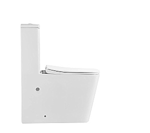 Унитаз моноблок Grossman Classic GR-4486SQ белый, безободковый, с крышкой микролифт, слив торнадо купить в интернет-магазине Sanbest