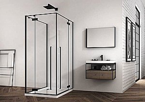 Душевой уголок Abber EINS AG06099B 90x90 прозрачный/черный купить в интернет-магазине Sanbest