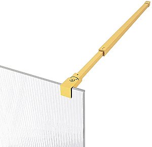 Душевое ограждение Good Door Walk In 120 ВИ00032 стекло рифленое/профиль золото матовое купить в интернет-магазине Sanbest