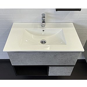 Тумба с раковиной Comforty Франкфурт 00-00011080 75 бетон светлый для ванной в интернет-магазине Sanbest