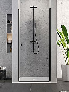 Душевая дверь NEW TRENDY SUPERIA BLACK 90 D-0333A стекло прозрачное/профиль черный купить в интернет-магазине Sanbest