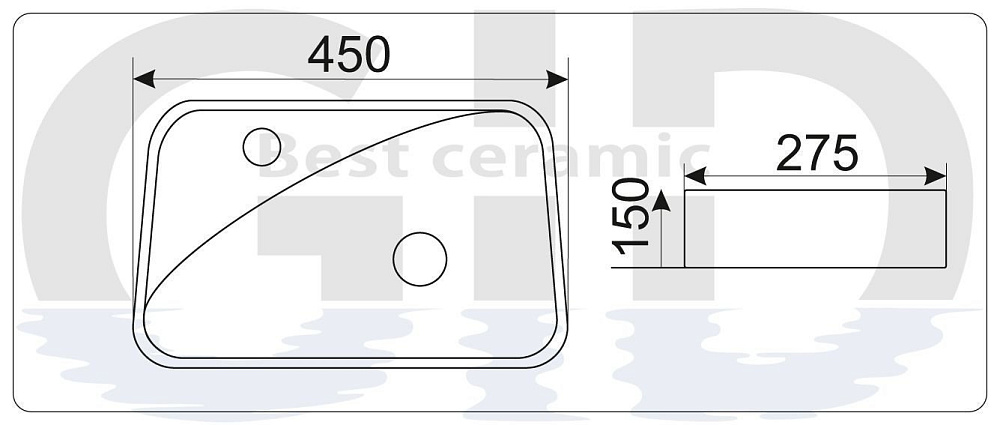 Раковина GID N9275 купить в интернет-магазине Sanbest