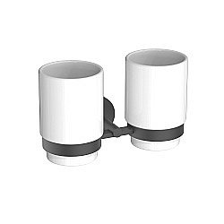 Стакан двойной Aquatek Бетта AQ4617MB керамика/черный матовый купить в интернет-магазине сантехники Sanbest