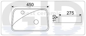 Раковина GID N9275 купить в интернет-магазине Sanbest