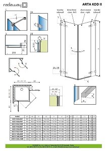 Душевой уголок Radaway Arta KDD II 80x80 купить в интернет-магазине Sanbest