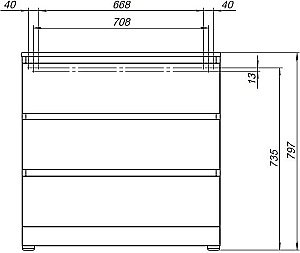 Комод Aquanet Сканди 302544 80 Дуб крафт для ванной в интернет-магазине сантехники Sanbest