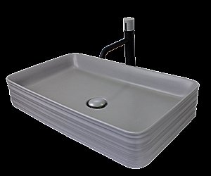 Раковина накладная Bronze de Luxe Trend 66,5 1363-MG серая матовая купить в интернет-магазине Sanbest