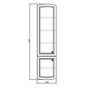 Пенал Comforty Палини 42 для ванной в интернет-магазине сантехники Sanbest