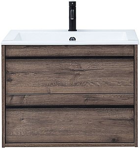 Тумба с раковиной Aquanet Lino 70 Дуб Веллингтон для ванной в интернет-магазине Sanbest