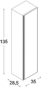 Пенал Armadi Art QUATRO OAK ANTHRACITE профиль ANTHRACITE для ванной в интернет-магазине сантехники Sanbest