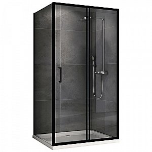 Душевой уголок ABBER Schwarzer Diamant 150х50 AG30150B5-S50B5 стекло прозрачное/профиль черный купить в интернет-магазине Sanbest