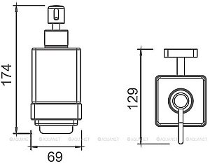 Диспенсер Aquanet 6581MB 246598 купить в интернет-магазине сантехники Sanbest
