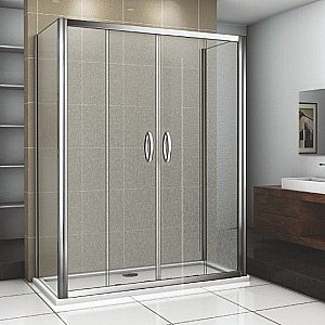 Душевой уголок Good Door Infinity WTW-TD+SP+SP 160х90 стекло матовое/профиль хром купить в интернет-магазине Sanbest