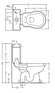 Унитаз Migliore Bella 30315 белый/хром купить в интернет-магазине Sanbest