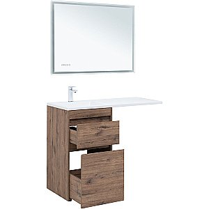 Тумба с раковиной Aquanet Токио 58 333648 дуб веллингтон для ванной в интернет-магазине Sanbest