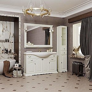 Тумба с раковиной Опадирис Риспекто 120 слоновая кость для ванной в интернет-магазине Sanbest