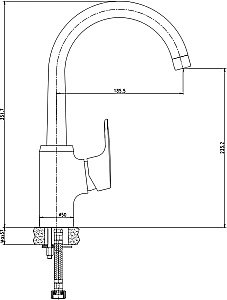 Смеситель для кухни Aquanet Magic AF410-41C купить в интернет-магазине сантехники Sanbest