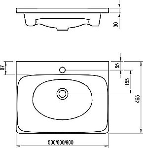 Раковина Ravak BALANCE XJX01280000 купить в интернет-магазине Sanbest