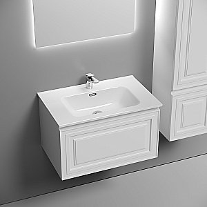 Тумба с раковиной Sancos Very 70 VR70W белая матовая для ванной в интернет-магазине Sanbest