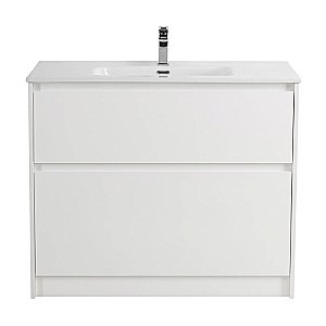 Тумба с раковиной BelBagno KRAFT PIA 80 белая матовая для ванной в интернет-магазине Sanbest