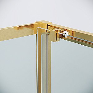 Душевой уголок Grossman Cosmo 120.K33.02.1280.32.00 120x80 стекло прозрачное/профиль золото сатин купить в интернет-магазине Sanbest
