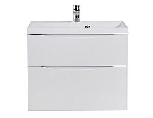 Тумба с раковиной BelBagno MARINO H60-2C-SO-BL-P 80 Bianco Lucido для ванной в интернет-магазине Sanbest