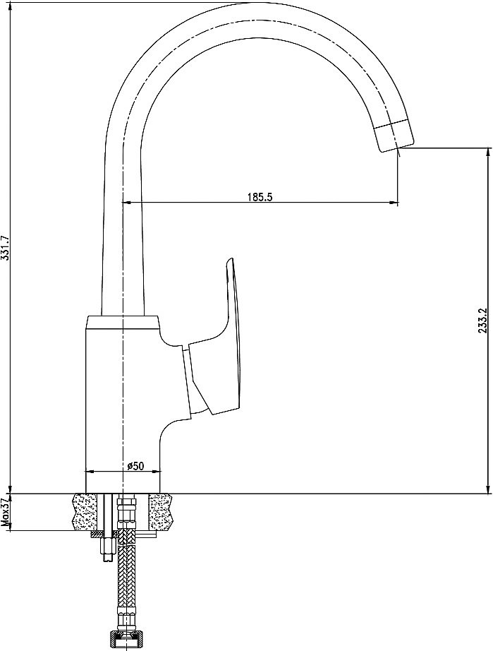 Смеситель для кухни Aquanet Magic AF410-41C купить в интернет-магазине сантехники Sanbest