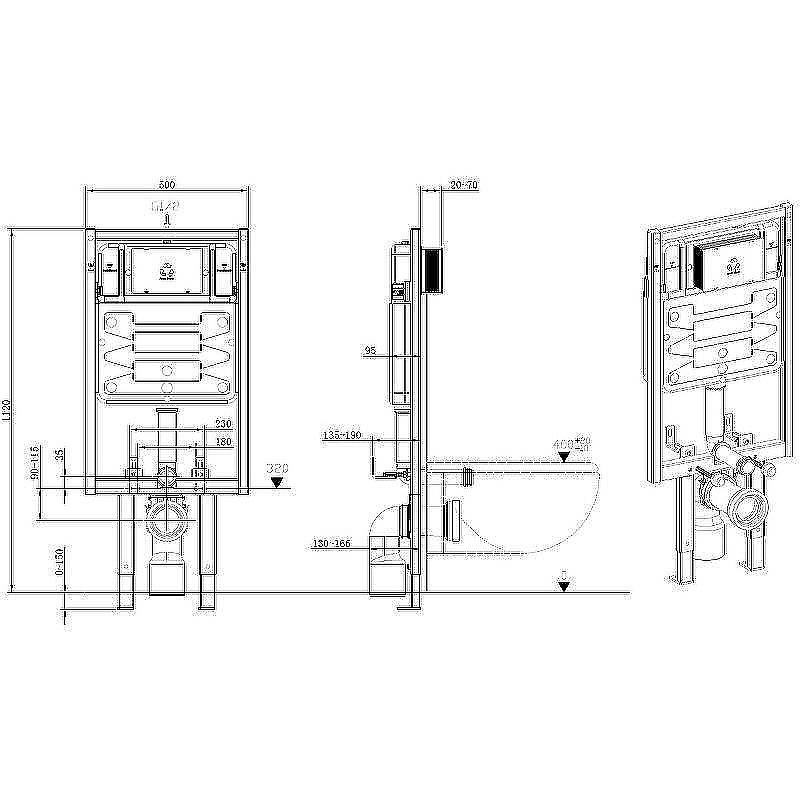 Инсталляция для унитаза Allen Brau Pneumatic Pro 9.11103.20 купить в интернет-магазине сантехники Sanbest