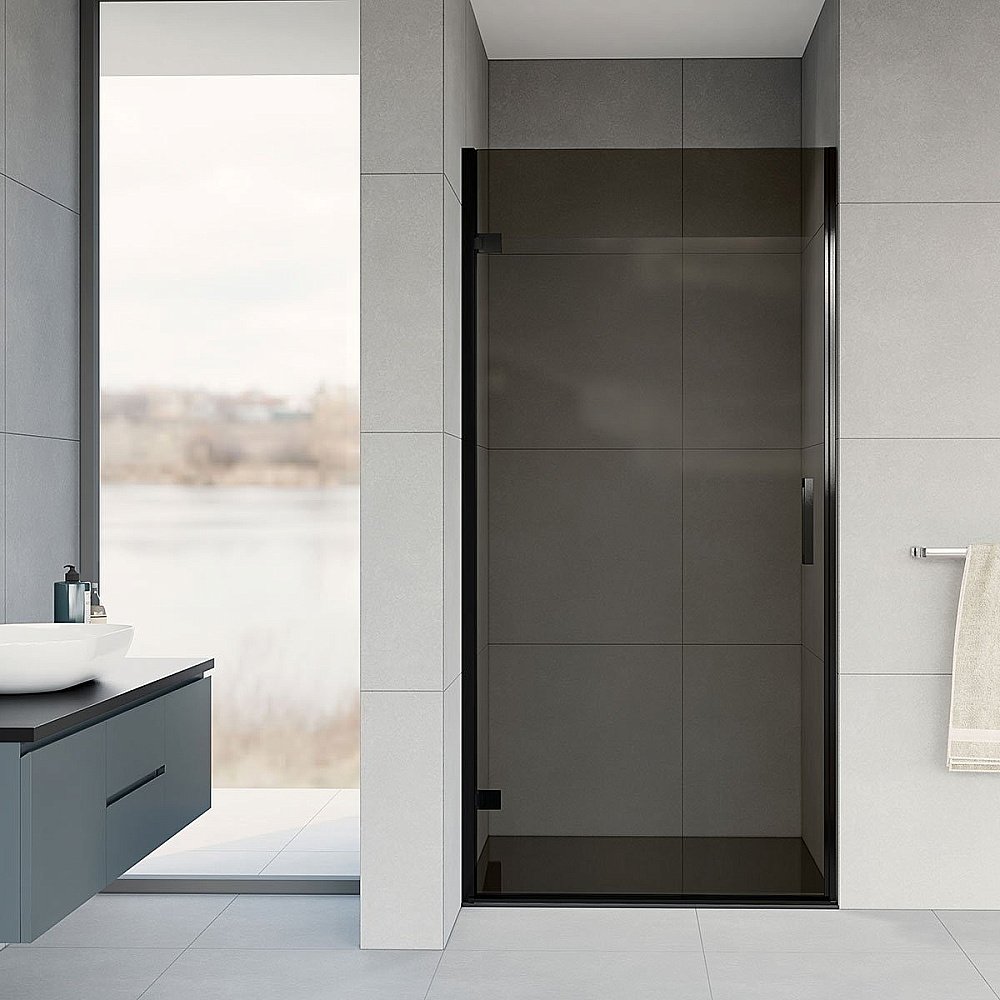 Душевая дверь Vincea FLEX VDP-1F 90 черный/тонированное купить в интернет-магазине Sanbest