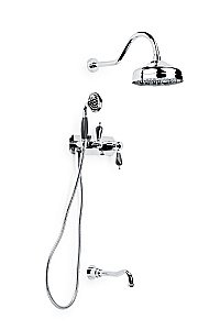 Душевая система Boheme Tradizionale Cromo 268-BSW хром/ручки черные Swarowski купить в интернет-магазине сантехники Sanbest