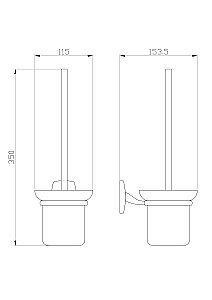 Туалетный ершик в комплекте WONZON & WOGHAND PORTO, Хром (WW-1901) купить в интернет-магазине сантехники Sanbest