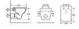 Унитаз подвесной WeltWasser MARBERG 410 + KEHLBACH 004 GL-WT + MAR 410 RD белый глянцевый, безободковый, с крышкой микролифт, с инсталляцией и кнопкой хром купить в интернет-магазине Sanbest