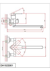 Смеситель для ванны D&K Bayern.Furth DA1523305 черный матовый купить в интернет-магазине сантехники Sanbest