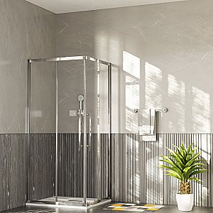 Душевой уголок Esbano ESF-90D1+120D2-CESOG-90D1-120D2-C 120x90 стекло прозрачное/профиль хром купить в интернет-магазине Sanbest