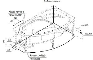 Ванна акриловая Vannesa София 2-78-0-1-223 169х99 купить в интернет-магазине Sanbest