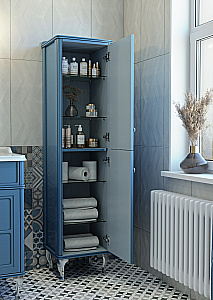 Пенал Caprigo Borgo 40 Синий для ванной в интернет-магазине сантехники Sanbest