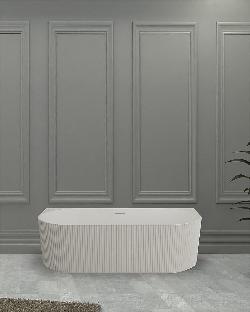 Ванна из искусственного камня ABBER Stein AS9630 170х75 белая матовая купить в интернет-магазине Sanbest