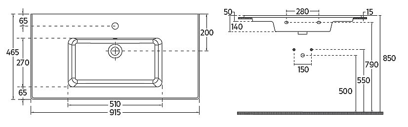 Раковина ISVEA SistemaT 91 10SL50091SV белая купить в интернет-магазине Sanbest