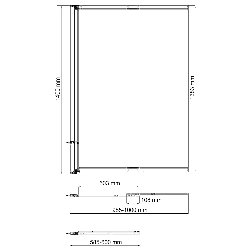 Шторка для ванны с фиксатором WasserKraft Schunter 82S02-100 Fixed 100 стекло прозрачное/профиль матовое золото купить в интернет-магазине Sanbest