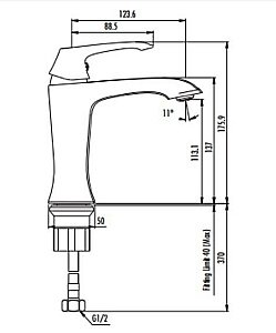 Смеситель для раковины Creavit Avangart AG1500 купить в интернет-магазине сантехники Sanbest