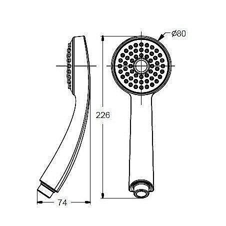 Душевая лейка Vidima Seva Jet M1 BA183AA купить в интернет-магазине сантехники Sanbest
