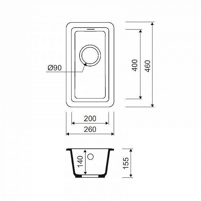 Кухонная мойка IDDIS Tanto TU1P261i87 купить в интернет-магазине сантехники Sanbest