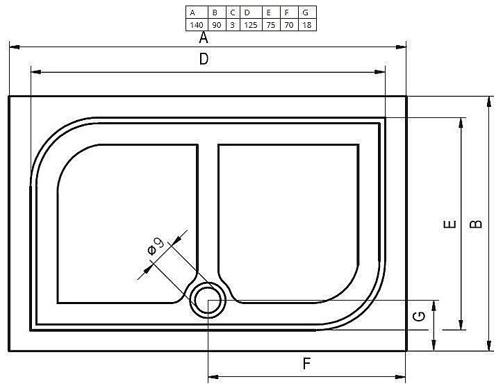 Душевой поддон Riho Kolping DB36 140x90 D004010005 белый купить в интернет-магазине Sanbest