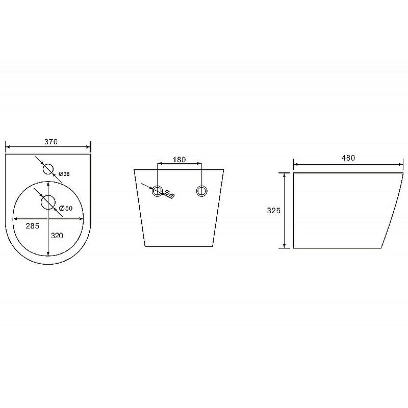 Биде Abber Bequem AC1151MW белое матовое купить в интернет-магазине Sanbest