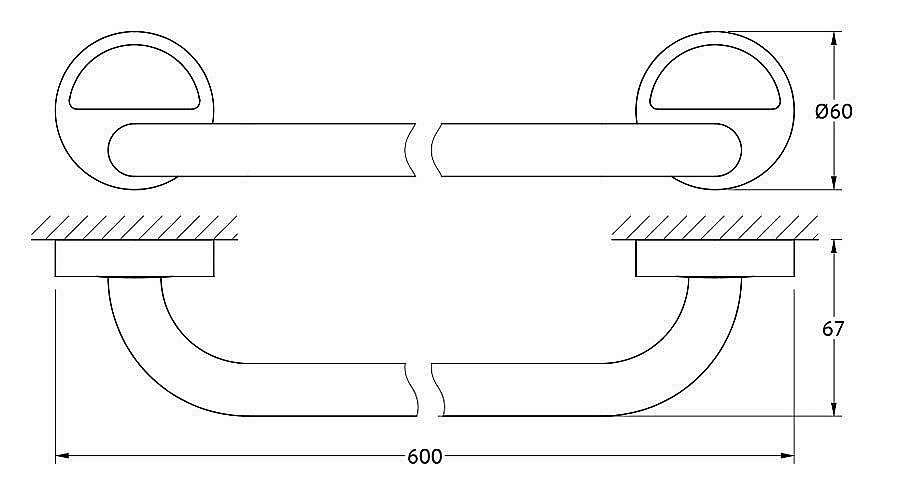 Полотенцедержатель FBS Luxia 60 LUX 032 купить в интернет-магазине сантехники Sanbest