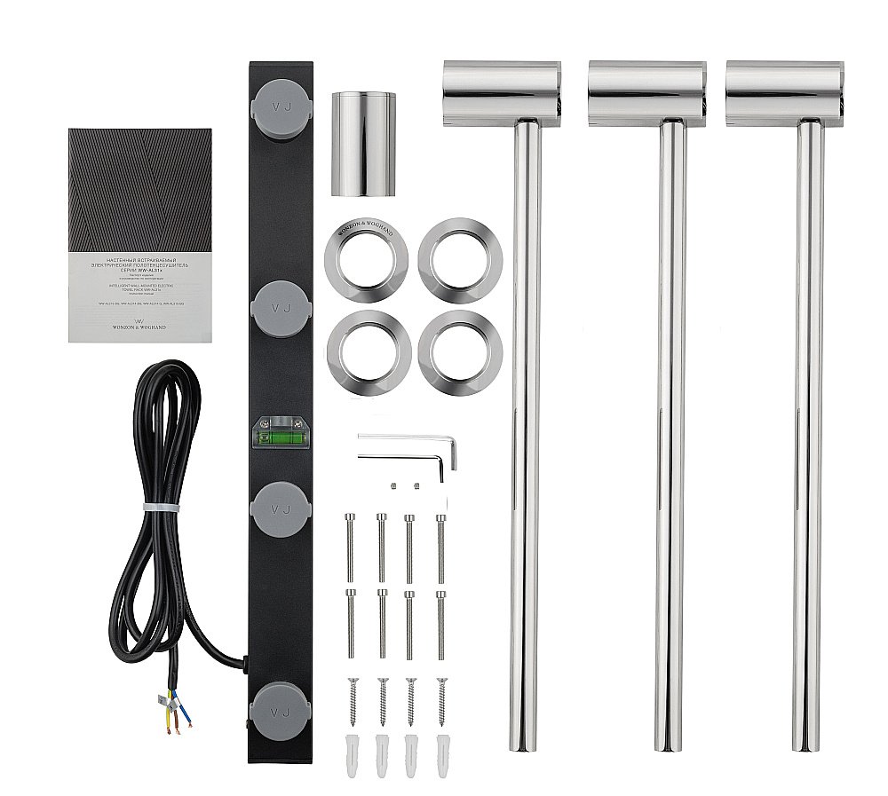 Полотенцесушитель электрический встраиваемый WONZON & WOGHAND HAMBURG, Хром (WW-AL313-CR) купить в интернет-магазине сантехники Sanbest