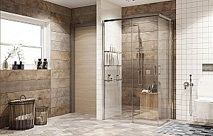 Душевой уголок Ambassador Queen 11011106 80x120 стекло прозрачное/профиль хром купить в интернет-магазине Sanbest