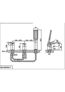 Смеситель для ванны D&K Rhein Marx DA1394941 купить в интернет-магазине сантехники Sanbest