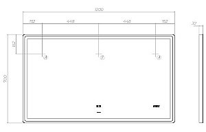 Зеркало VIGO Geometry Luxe z.GEO.120 в ванную от интернет-магазине сантехники Sanbest